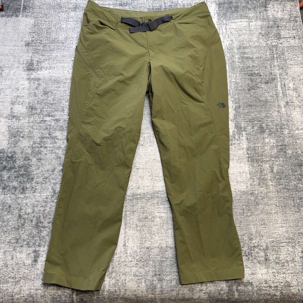 The North Face Paramount Pants Men 40 Olive Green Belted Hiking Climbing Camping